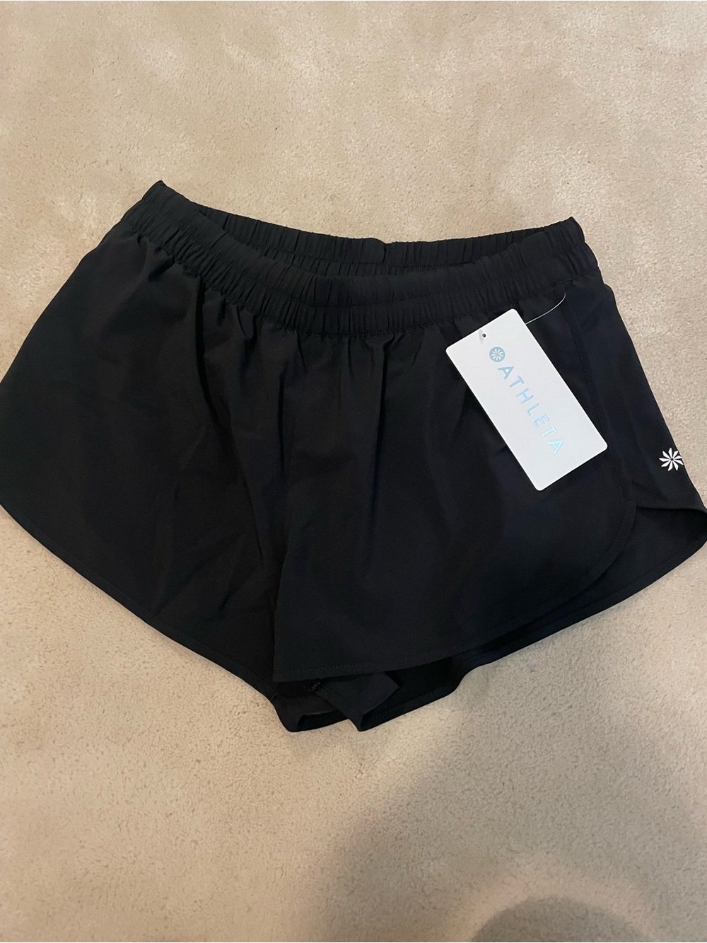 Athleta Black Layered Athletic Shorts